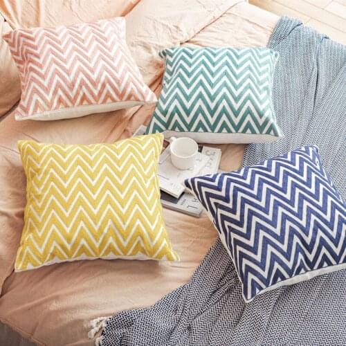 Handmade Embroidery Geometric Pillowcase Cushion Pillows Covers Home Sofa Bedroom Decoration Throw Cushion Modern Car Cushions
