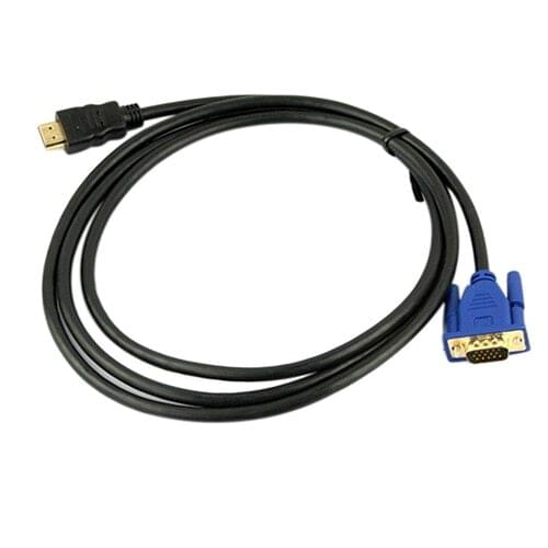 6Ft 1.8M VGA HDMI-compatible Gold Male To VGA HD-15 Male Cable 1080P HDMI-VGA M/M Wire