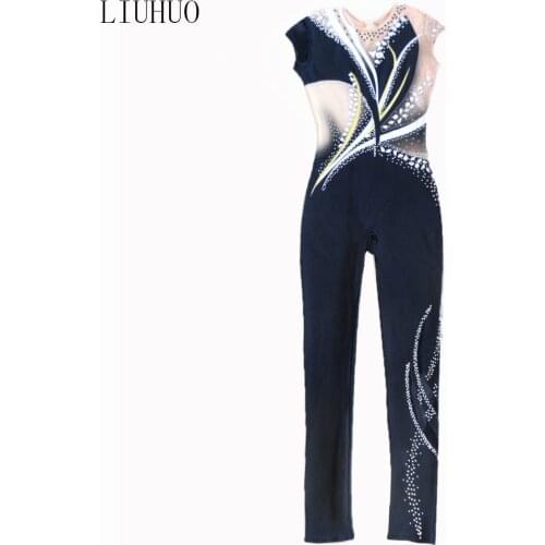 Girls Womens Bodysuits Performance Wear Kids Dance Jumpsuits Competition Rhythmic Leotards Child