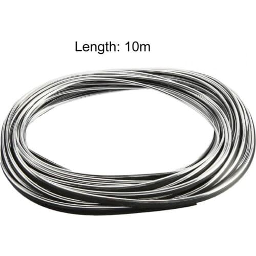LBWS-297 Car Sealing Strip Silver Plating Car Decoration 10m Rubber Car Front Windshield Panel Sealing Strip for Vehicle