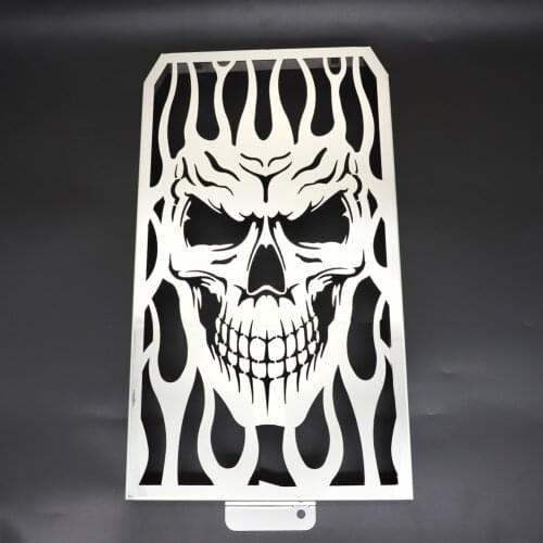 Motorcycle Accessories Radiator Guard Cover For Suzuki Boulevard M90 Intruder VZ1500 "Skull" Stainless Steel Grille Protector
