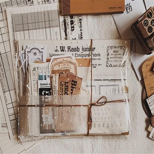 165 Sheet/Lot Vintag Tag Stickers Journal Collage Retro Letterhead Background Material Memo Notes Daily Label DIY Scrapbooking