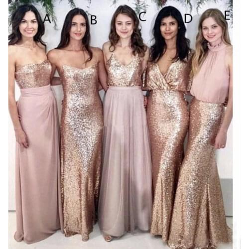 Rose Gold Bridesmaid Dresses under 100 cheap dress