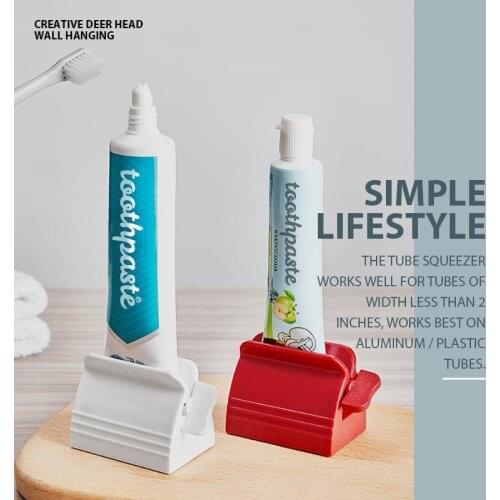 New Fashion Multifunctional Rolling Tube Toothpaste Squeezer Plastic Toothpaste Squeezing Easy Dispenser Seat Holder Stand