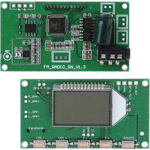 PLL LCD Digital FM Radio Receiver Module 87-108MHZ Wireless Microphone Stereo Q6PA