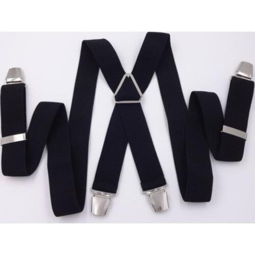 High Quality Gift Box Men Suspenders Vintage Adjust Large Size Elastic Braces 4 Clip-on Clothing Accessories For Father Husband