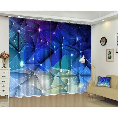Luxury fashion 3D Blackout Window Curtains For Living room Bedding room Drapes Cotinas para sala Christmas Decorative