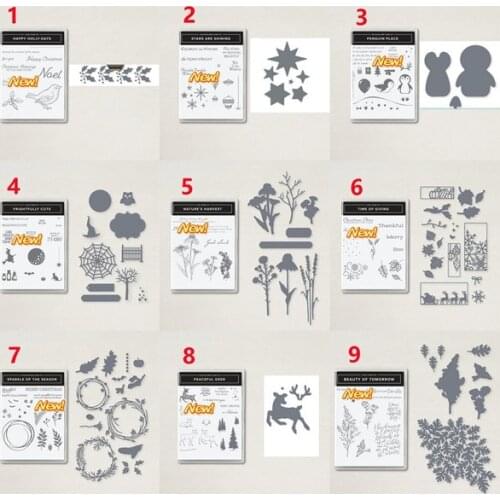 2021 Halloween Christmas Stamps or Metal Cutting Dies Sets for DIY Craft Making Greeting Card Scrapbooking