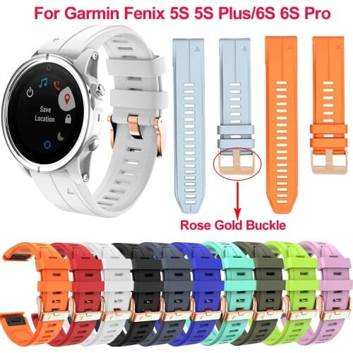 20mm Quick Release easyFit Replacement smart band for Garmin Fenix 6S pro 5S Plus Silicone Strap for fenix6S fenix 5S Watchband