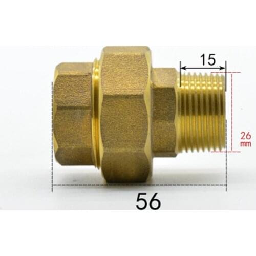 DN20 G 3/4" BSPP Female to Male Brass Socket Union Coupler Connector Adapter Water Gas Oil