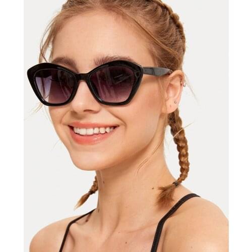 2021 New Arrival Cat Eye Sunglasses Brand Luxury Designer Tinted Color Lens Polygon Shade For Women Men UV Gafas Oculos De Sol