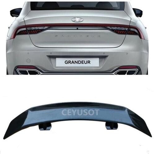 For Universal GT Spoiler WING Hyundai AZERA GRANDEUR ABS Car Trunk Boot Rear Lip Tail Decoration Accessories Body Kit 2015-2021