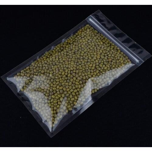 Soybean Packing Bags 100pcs/lot 18*26cm High Transparent Ziplock Bag- All Clear Plastic Zip Pouch Resealable, Food Storage Sack