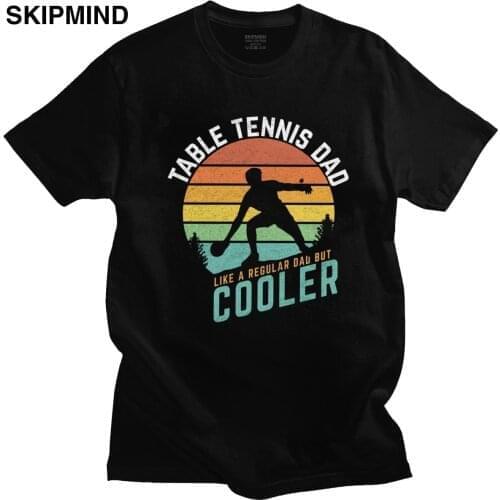 Vintage Table Tennis Dad T-shirt Men Short Sleeve Ping Pong Fan T Shirt Cotton Casual Tshirt Farthers Day Gift Tee Tops Merch
