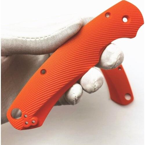 1Pair Patches Anti-slip Custom G10 Material Grip Knife Handle DIY Accessories For Spyderco Paramilitary 2 C81