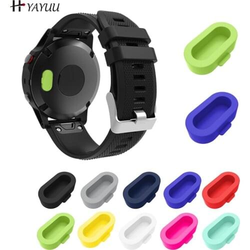Yayuu 10Pcs Silicone Dust Plug for Garmin Fenix 5S/5/5X/Vivoactive 3/Forerunner 935 Smart watch Anti-dust Plugs For Fenix 5 GPS