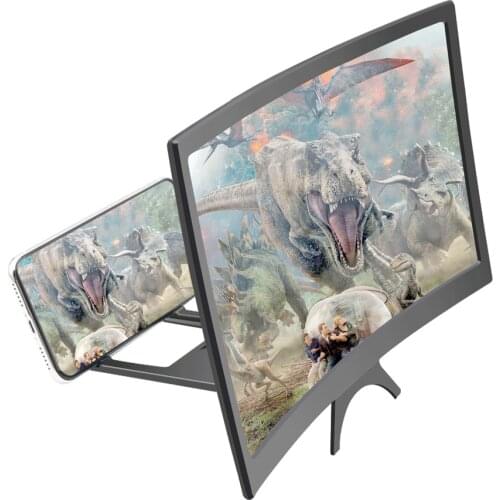 12 Inch 3D Mobile Phone Screen Magnifier HD Video Amplifier for Smartphone Stand