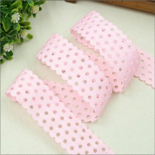 1572931 , hot sale 28mm hollow dots solid Grosgrain ribbon, DIY handmade materials,Clothing accessories,Gift Wrapping