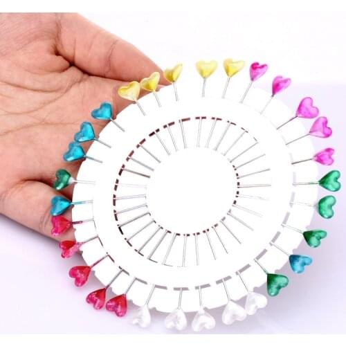 30pcs/Wheel Sewing Pins Straight Pins Headpins Round Pearl Head Dressmaking Quilting Pins for Crafts