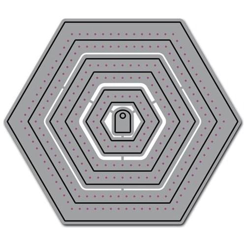 4pcs/Set Hexagon Metal Cutting Dies Stencil for DIY Scrapbooking Photo Album Embossing Paper Cards Decorative Crafts