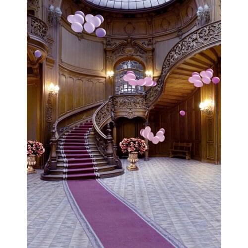 5x7ft Classsic Hall Stair Photography Backdrops Photo Props Studio Background