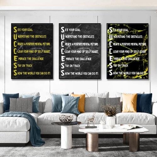 Abstract Struggle Success Canvas Painting Motivational Quote Posters and Prints Wall Art Picture for Living Room Home Decoration