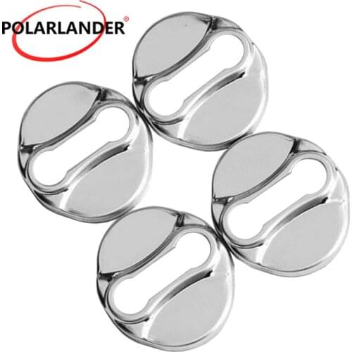 Car styling Door Lock Buckle Protective Cover 4pcs For Hyundai IX35 2010-2015 Elantra 2012-2015 Stainless Steel