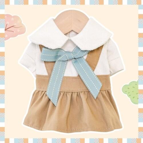 White Shirt Dog Dresses For Small Dogs Cats With Uniform Skirt Summer Clothes For Maltese Pomeranian Pet Shop Cat Skirt Clothing