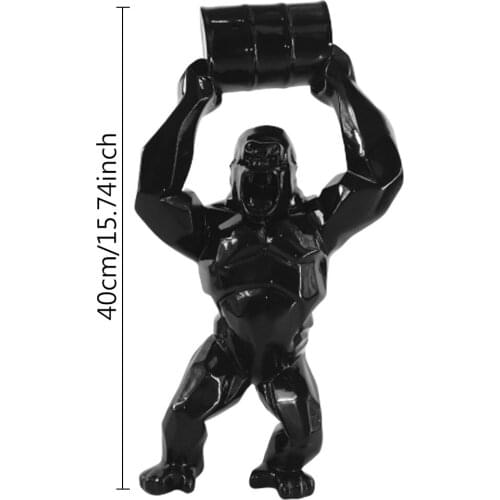 BIG 16\" KING KONG CREATIVE DECORATION ART CRAFT ANIMAL SIMULATION RESIN STATUE GORILLA BUST FIGURE COLLECTIBLE MODEL TOY BOX