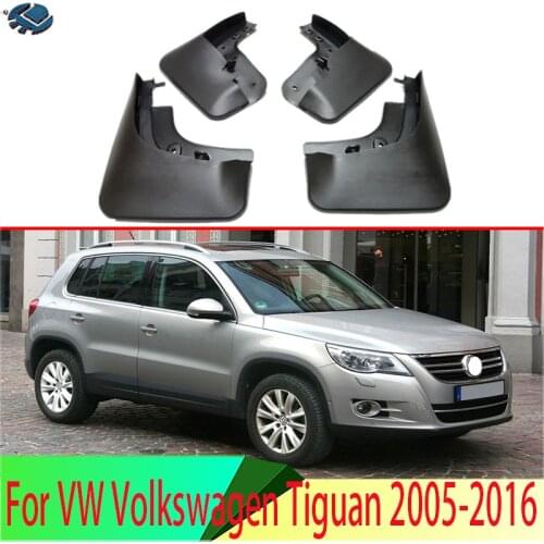 For VW Volkswagen Tiguan 2005-2016 4PCS Mud Flaps Splash Guards Fender Mudguard Kit Mud Flap Splash Guards Mudguard Car styling
