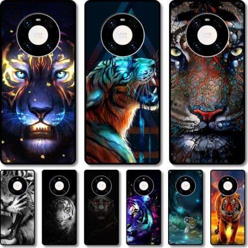 Tiger Phone Case For Huawei mate 40 30 10 20 40 8 9 Lite Z Pro RS black cell shell