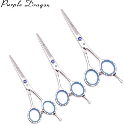 Hair Scissors Case 4" 5" 5.5" Purple Dragon JP Stainless Barber Hairdressing Scissors Hair Cutting Scisors Thinning Shears 1117