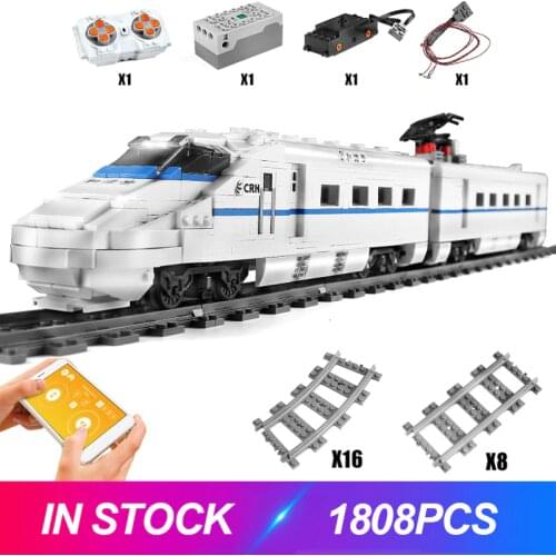 Mould king 12002 White Train Compatible LepinBlocks 02008 02009 Building Blocks Bricks Assemble Toys Christmas Gifts