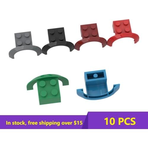 10PCS MOC Bricks 50745 4x2 2x2 Vehicle Wheel Arch for Building Blocks Parts DIY Educational High-Tech Parts Toys