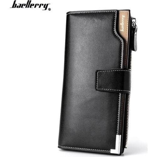 Hot Sale Quality Soft Leather Men Wallets Business Leisure 3 Folds Hasp Zipper Credit Card Holder Wallet purse for male