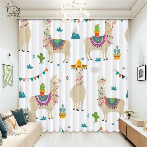 Grey Creative Scandinavian Curtains On Car Windows Stores For Window Curtain Rod Nursery Lama Print Curtain White Micro Shading