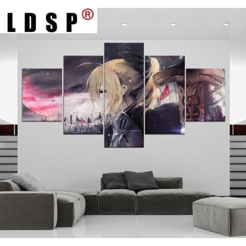 LDSP Canvas Painting 5 Pieces Fate Zero Wall Art Painting Anime HD Print Modern Posters Modular Pictures Living Room Home Decor