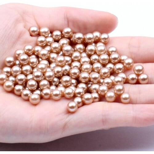 Small Pack 5mm 100pcs Multiple Colors No Hole Round Pearls Imitation Pearls Dresses DIY Jewelry Nail Art Decorations