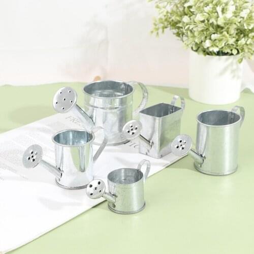 1/12 Dollhouse Miniature Metal Watering Can Model Dollhouse Decoration Accessories