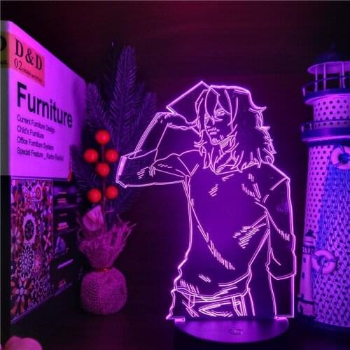 My Hero Academia 3D Lamp Shota Aizawa LED Night Light Anime Figure Boku No Hero Academia Manga Creative Bedroom Decoration Lampe