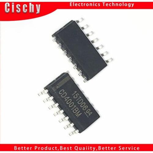 10PCS CD4001 CD4001BM SOP-14 CD4001B SOP 4001 SOP14 SMD new and original IC Chipset