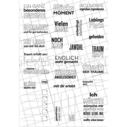 German stamps Clear Stamp for Scrapbooking Transparent Silicone Rubber DIY Photo Album Decor 610