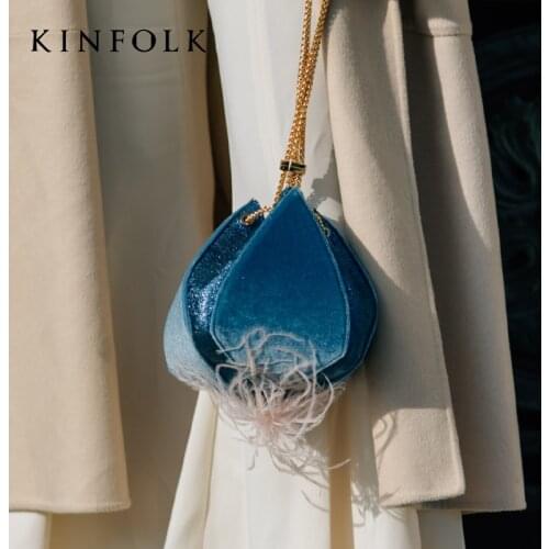 New woolly bag velvet cloth stitching luscion lantern flower draw rope hand one shoulder sloping bag womens bucket bag