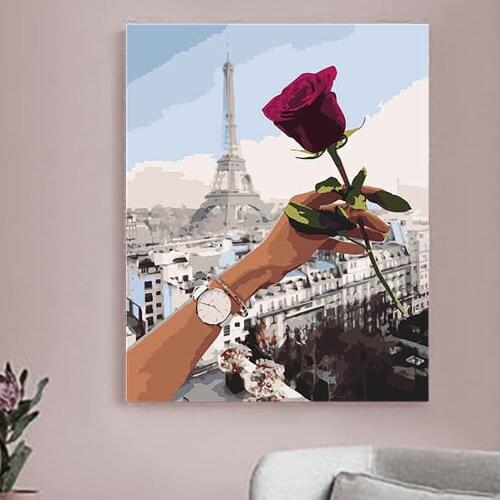 Outskirt Foto Olieverfschilderij Van Nummers Set Gift Paint By Number CanvasGift Home Decor Modern Wall Art Picture 40X50Cm