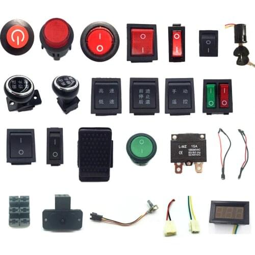 Childrens electric car switch accessories, stroller forward and backward manual remote control pedal power key power switch