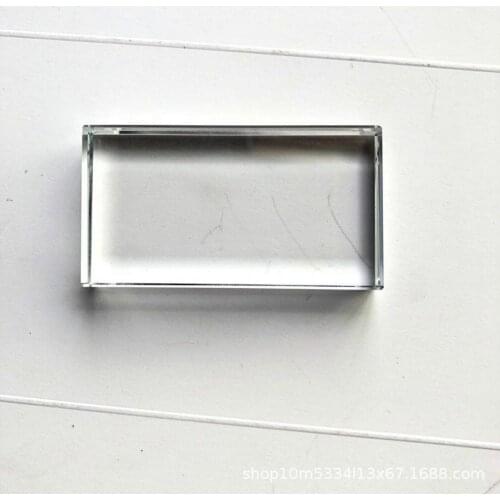 Rectangular glass brick physics teaching instrument equipped with light transmission, reflection, refraction experimental device