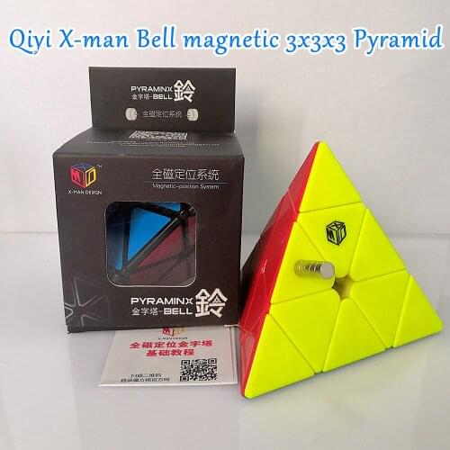 Qiyi 3x3x3 cube X-man Bell magnetic 3x3x3 Pyramid cube qiyi 3x3 speed Pyramid cube X-man magnetic Pyramid 3x3x3 puzzle cubo