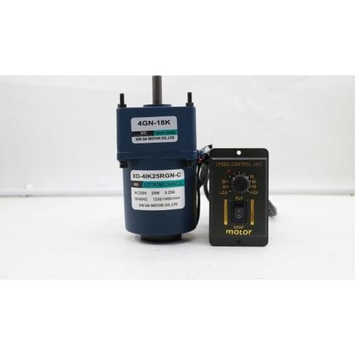 220V gear deceleration AC motor 25W slow torque can be positive and negative can speed motor small motor