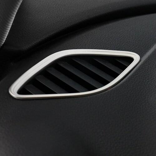 SBTMY 2PCS/SET Stainless steel decoration frame of air outlet of air conditioner for automobile dashboard for Audi A3 2014-16