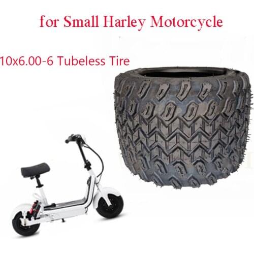 NEW 10'' Widened Vacuum Tyres 10x6.00-6 Electric Scooter Motor Special Tyre 10*6.00-6 for Small Harley Motorcycle Tubeless Tire